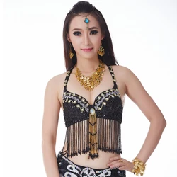 Women's Sparkle Glitter Bra Top Rave Dance Belly Dancing Crop Tops Costume Clubwear Lady Hot Sequin Bra