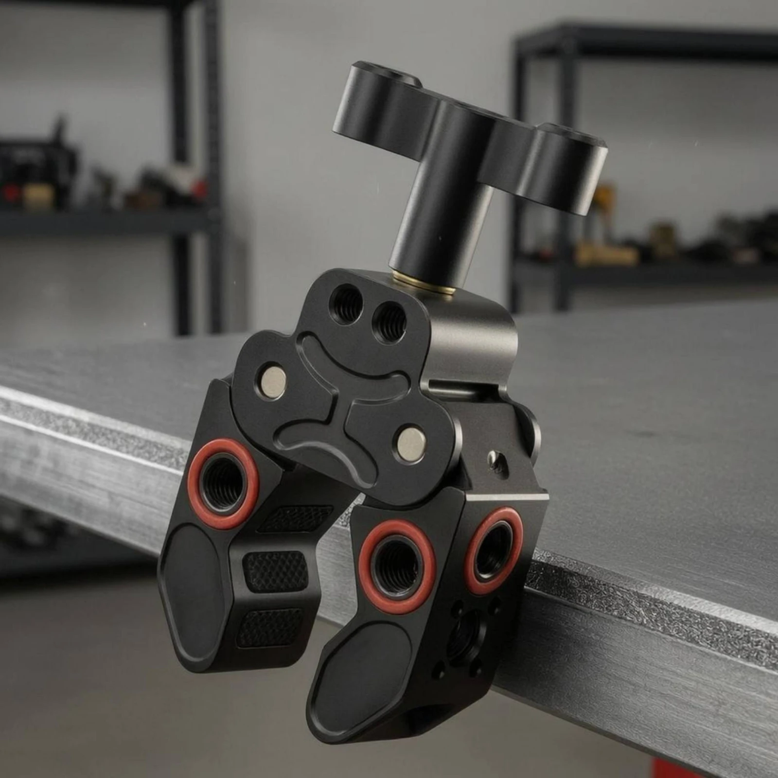 DSLR Camera Clamp T-Handle Camera Clamp Mount Metal Multi-Thread Support