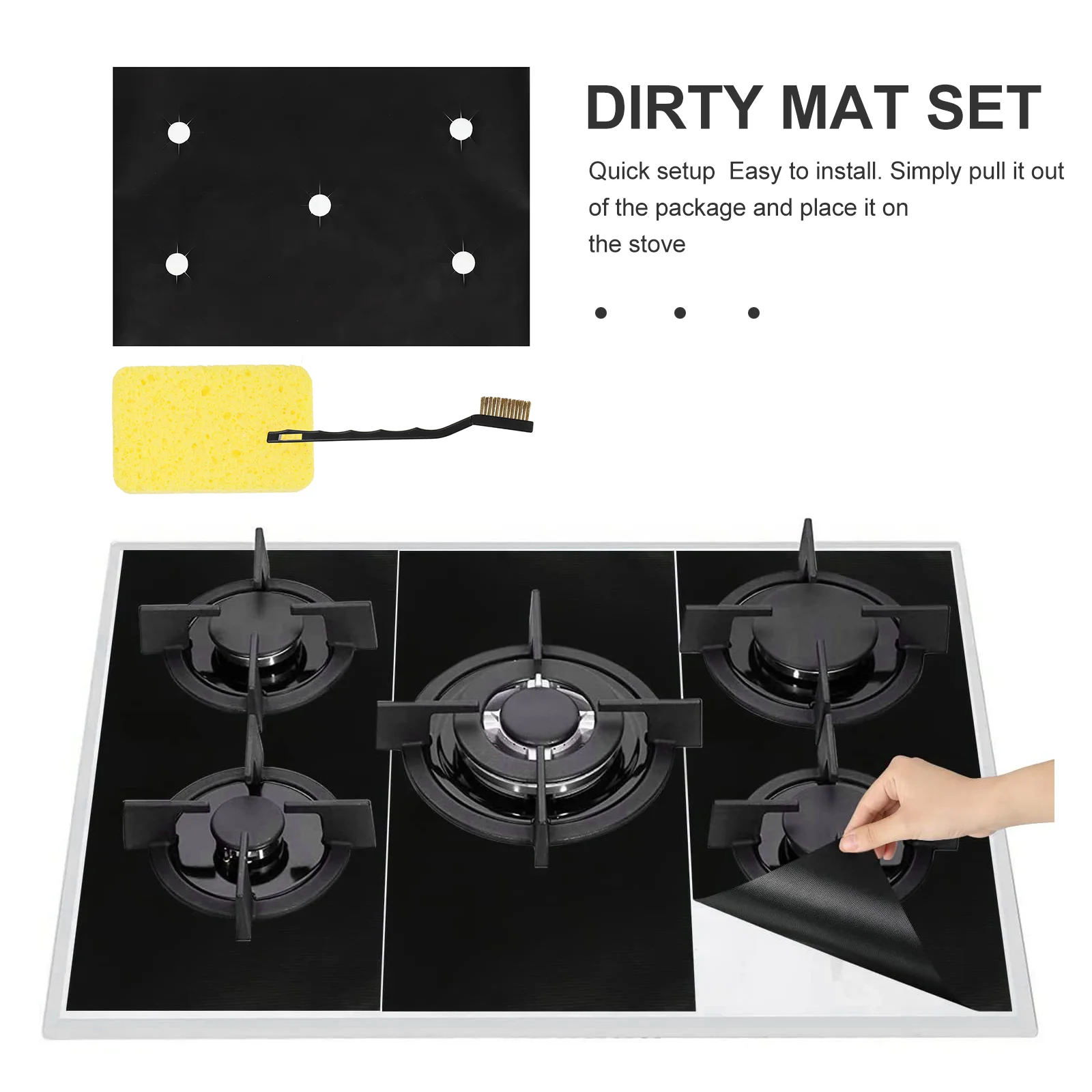 Gas Stove Mat Range Protectors Cupboard Cover Covers for Top Stovetop Burner Burners Clean