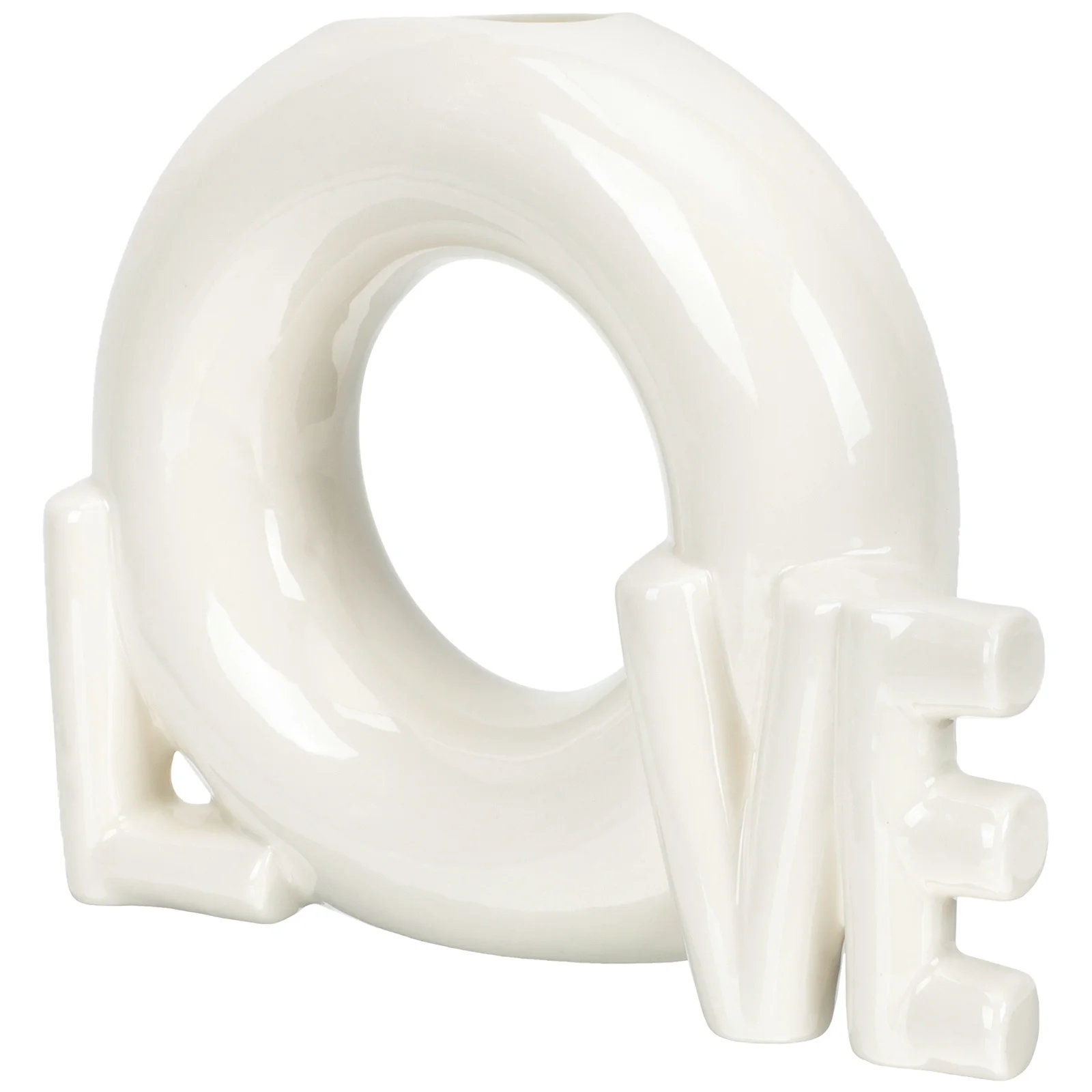 

Creative Ceramic Floral Vase Love Inspired Art Decoration for Valentine's Day Home Garden Balcony Dining Table Bookshelf Dried