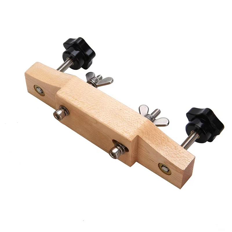 Massivholz-Gitarrenbrücken-Klemmenset mit Holzblock & L-Schlüssel für Einsteiger-Akustikgitarren, Gitarrenbauer-Reparatur- und Pflegewerkzeuge – Detail 9