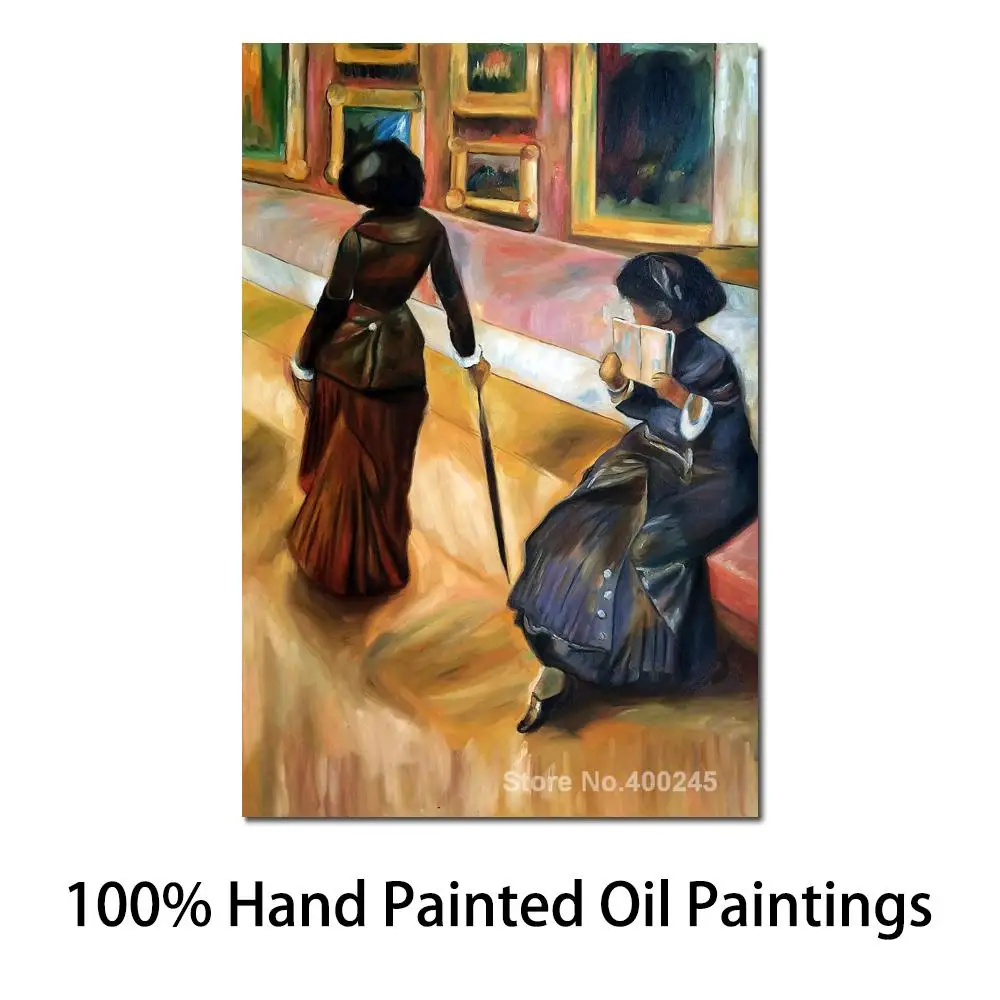 

Mary Cassatt at The Louvre by Edgar Degas Paintings for Sale Home Decor Hand Painted High Quality