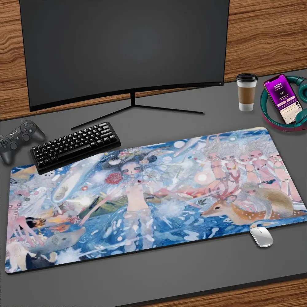 Max Selling Aya Takano Mouse Pad Cartoon Lockedge Large Gaming Pad Computer Gamer Keyboard Mat Desk Mousepad PC Desk Pad