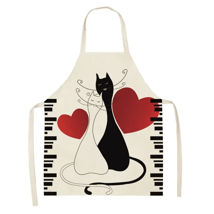 Schattige Cartoon Kat Schort Bakken Accessoires Dames Schort Keuken Kookaccessoires Cafe Schort Heren Keuken Slabbetje