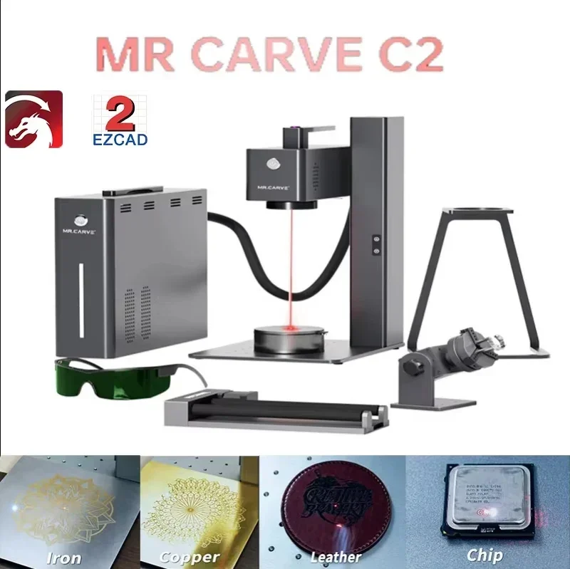 MR.CARVE C2 Laser Marking Machine Handheld Auto Focus with Control Screen  for iPhone Android Engrave All Metal Plastic Leather