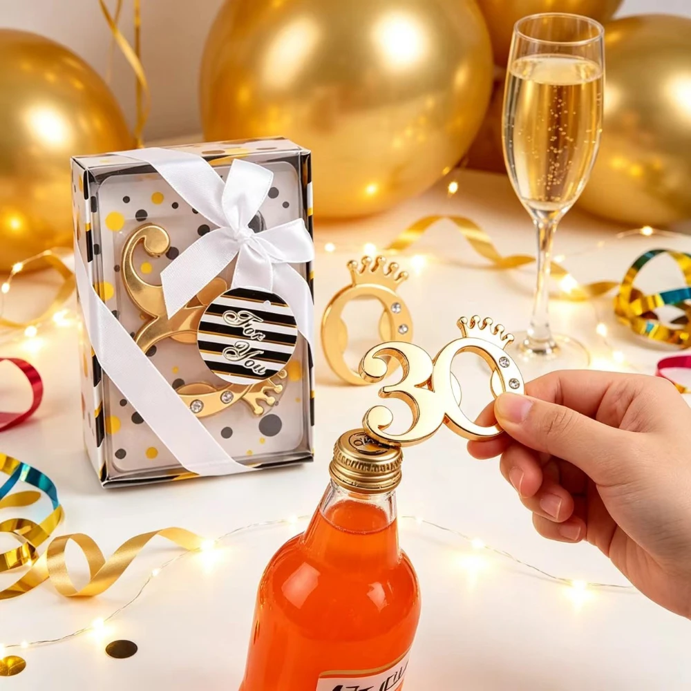 1PC Bottle Opener for 30th Birthday Party Gifts for Guests Beer Opener with Packing Box for Company Bar Celebration Souvenirs