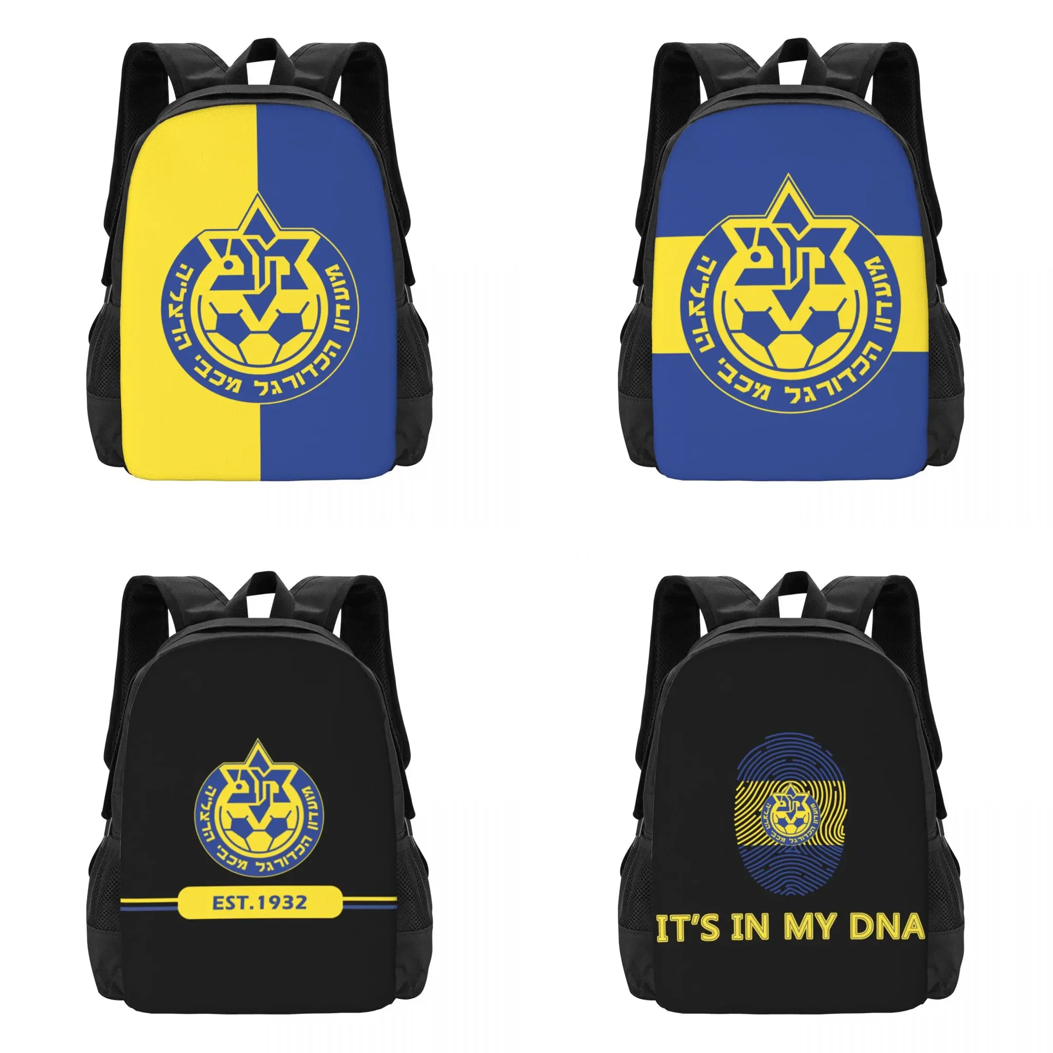 Maccabi-mochila de viaje para ordenador portátil para hombre y mujer, bolsa de ordenador escolar para Universidad, regalo