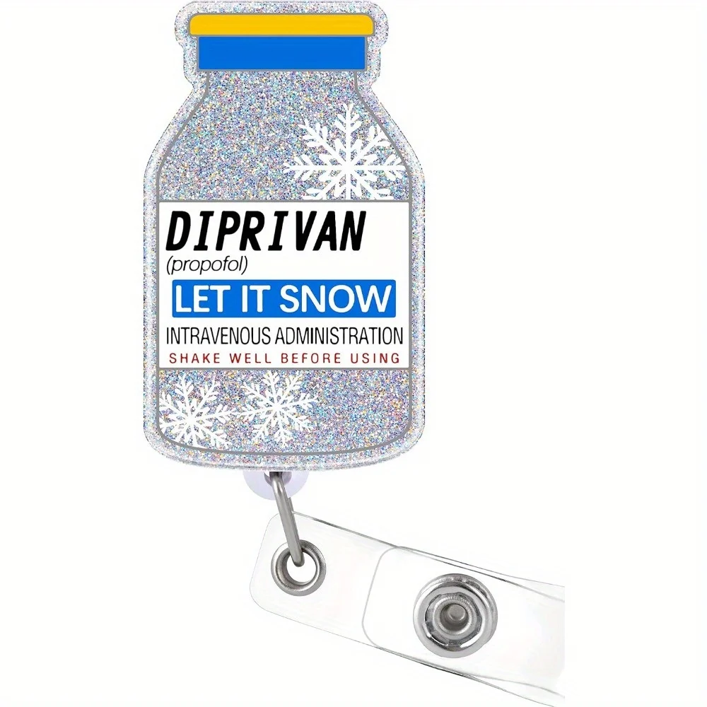 

Plifal badge reel for CRNAs, nurses, and medical staff. A funny retractable work accessory.