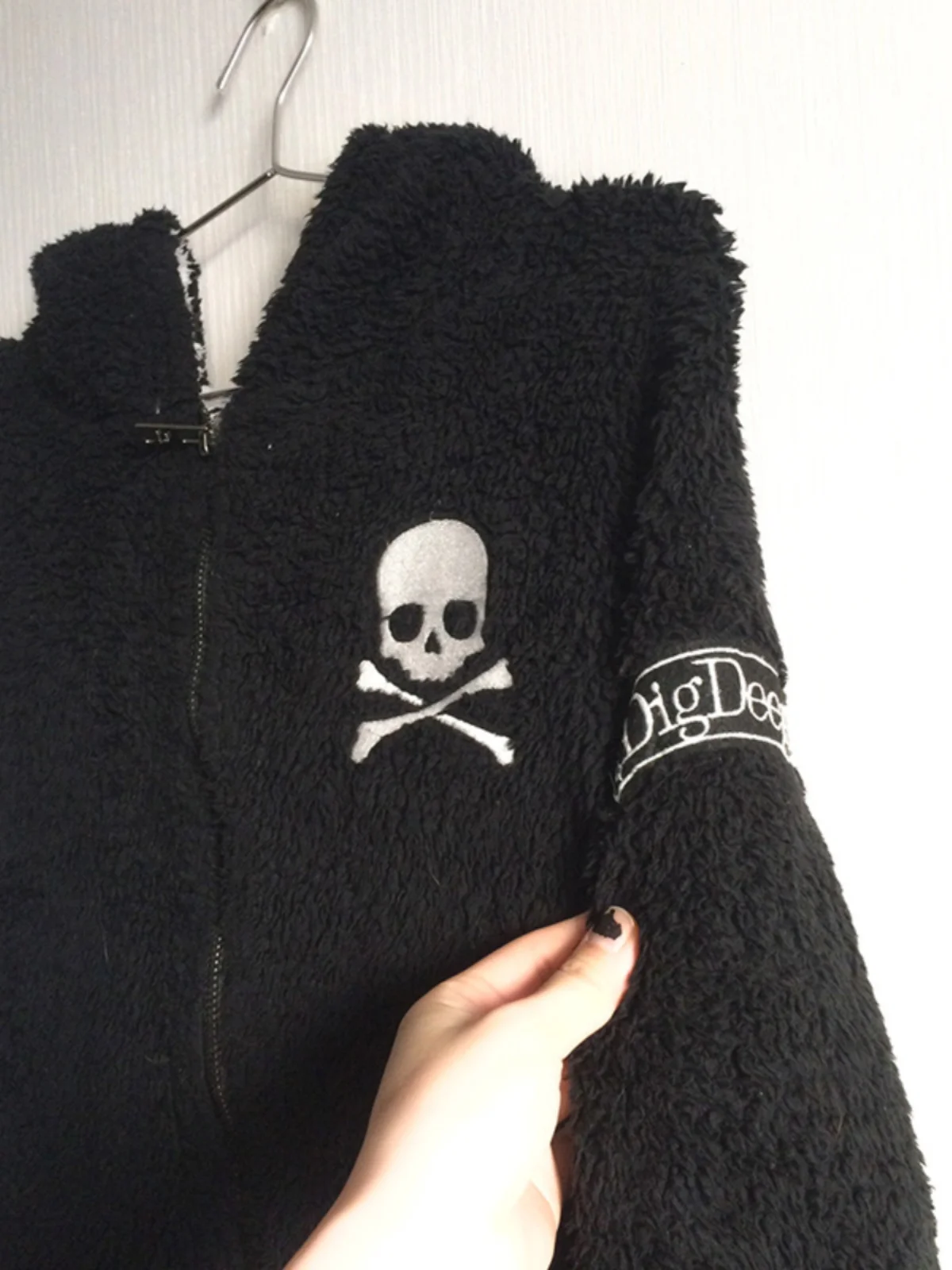 Felpa con cappuccio originale in pelliccia di agnello Bla Jaet da donna autunno inverno design retrò americano senso Top Street Sle cerniera lunga Sve