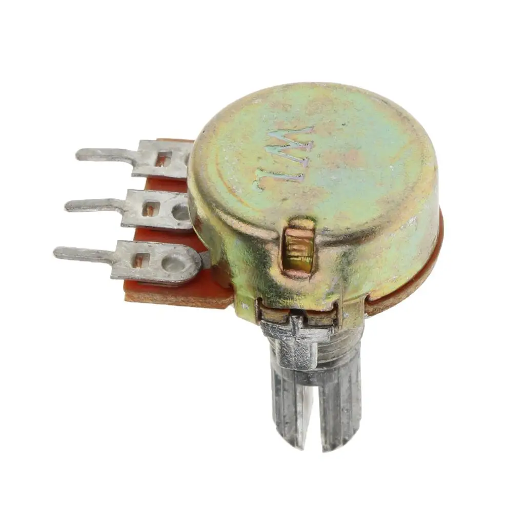 B50K Ohm Single Turn Potentiometer Metal Shaft 10mm Linear Taper Rotary Potentiometer 6mm Diameter for Guitar Amp and Tone