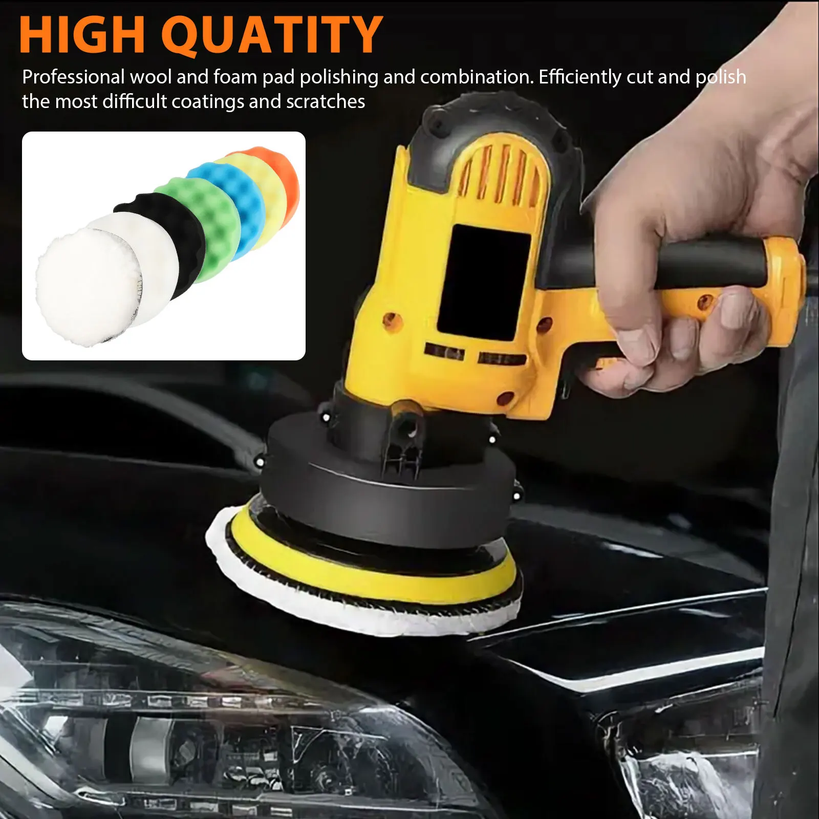 Popular Car Buffing Pads Polishing for Drill Sponge Kit Set Waxing Foam Polisher Sealing view 4