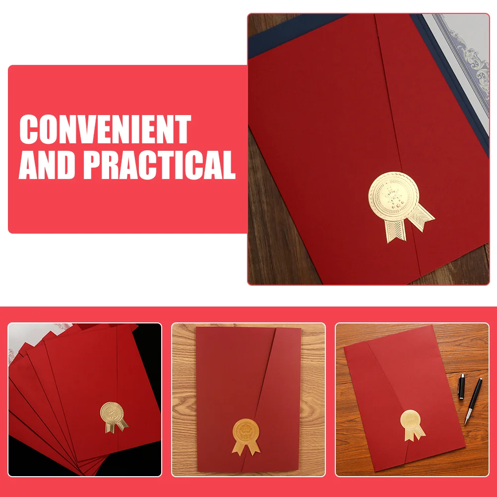 Certificate Holder Honor Shell Paper Decorative Cover Envelope Presentation Folder Staff