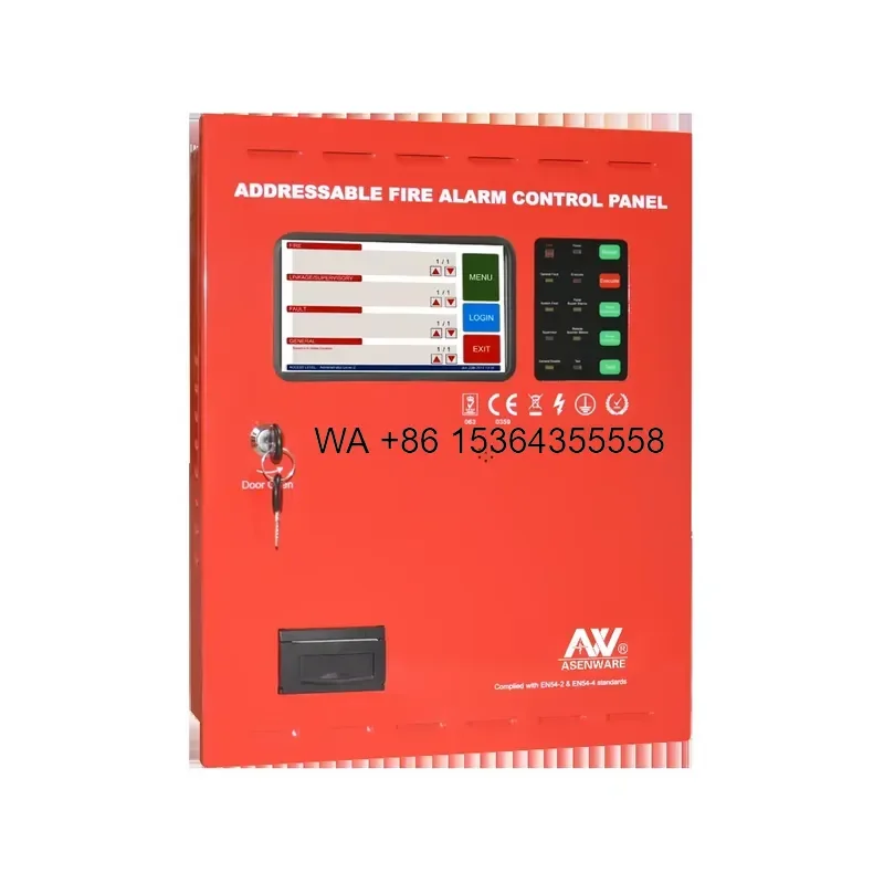 Wmwmnu for Addressable Fire Alarm Control Panel 1-8 Loops 250 Points Each Loop Fire Safety FP100 Series