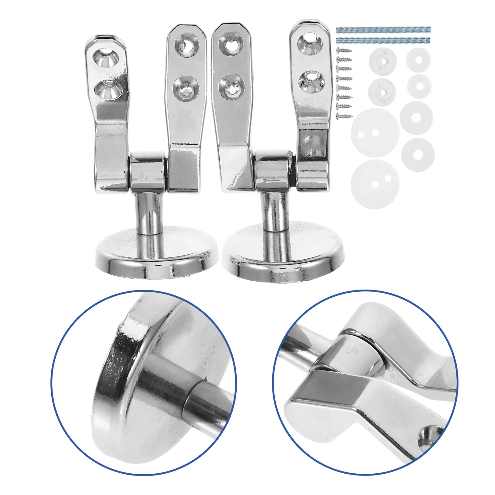 

Комплект из 1 шт. петель для сиденья унитаза из цинкового сплава с плавным закрыванием, с винтами и болтами, для дома и ванной комнаты