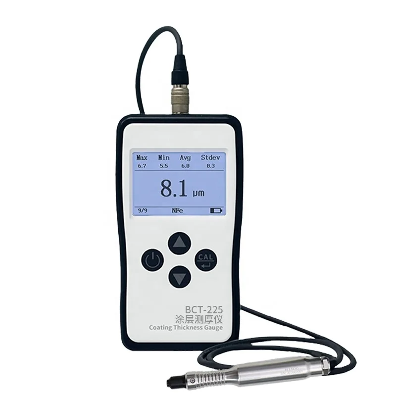 

BCT-225 Coating Thickness Gauge Electroplated Zinc Chromium High Precision Small Diameter Irregular Measurement Alkaline