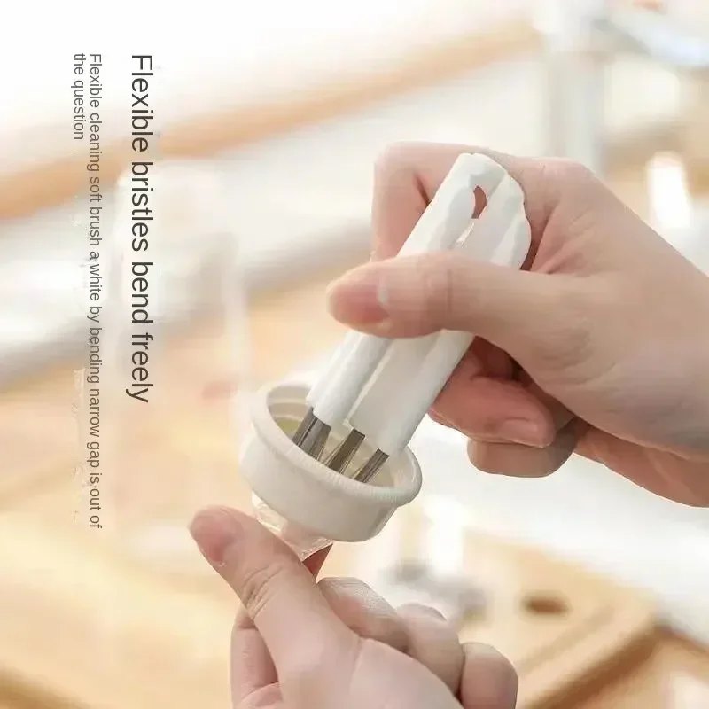 Multi-functional Flexible Mobile Phone Clean Fine Dust Cup Lid Card Slot Earphone Cleaning Brush For Headset Keyboard Cup Cover - 3