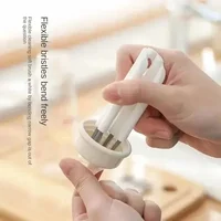 Multi-functional Flexible Mobile Phone Clean Fine Dust Cup Lid Card Slot Earphone Cleaning Brush For Headset Keyboard Cup Cover 3