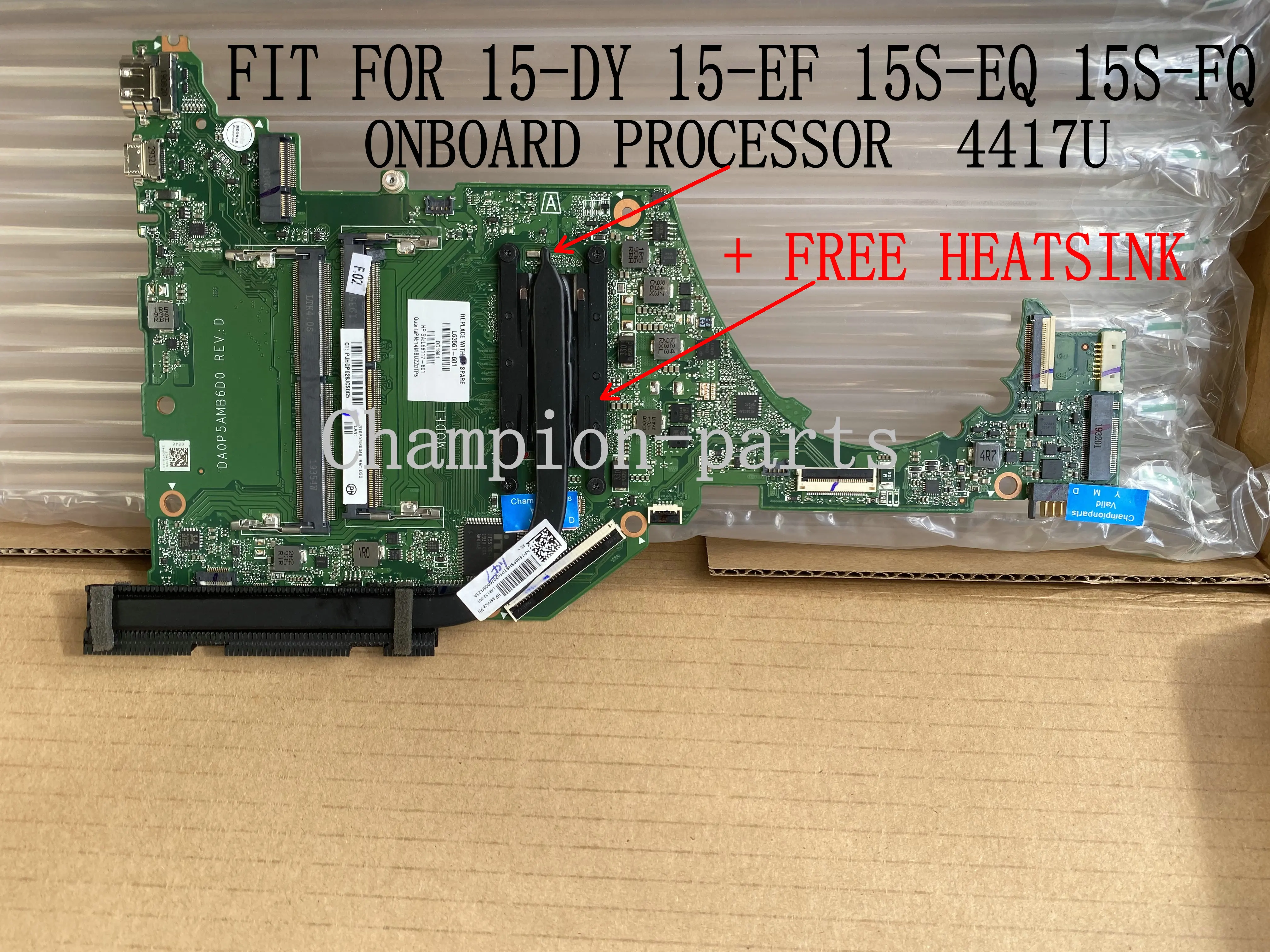 AVAILABLE  BRAND NEW MAIN BOARD FOR HP 15-EF 15S-EQ 15-DY 15S-FQ NOTEBOOK MAINBOARD WITH CPU+HEATSINK USB SWTICH POWER BUTTON