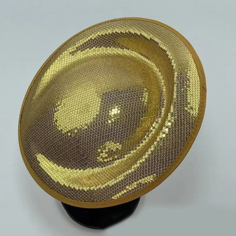 Sequins Pillbox Hat Fascinators Hat Flax Base 1920s Tea Hat for Girls Women Y08E