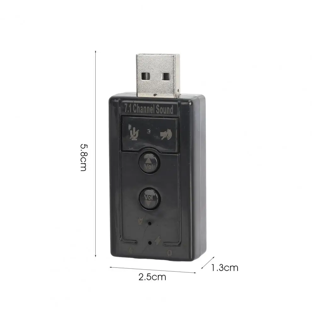 USB Sound Card Analog 7.1 Channel USB External Sound Card Computer Accessories Simulation Sound Dynamic Audio Transfer SoundCard