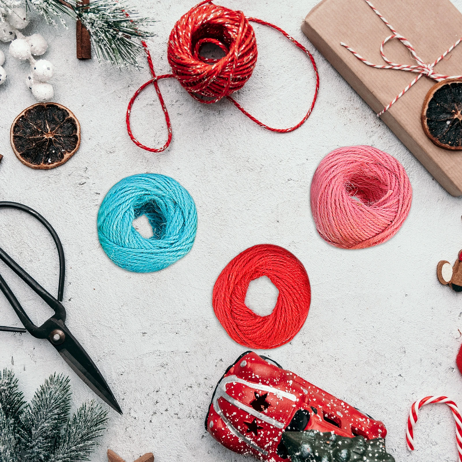 

Colored Twine Craft Jute Natural Packing Thread Home Decoration Rope 15 Rolls Long Reusable Wedding DIY Projects Arts Crafts