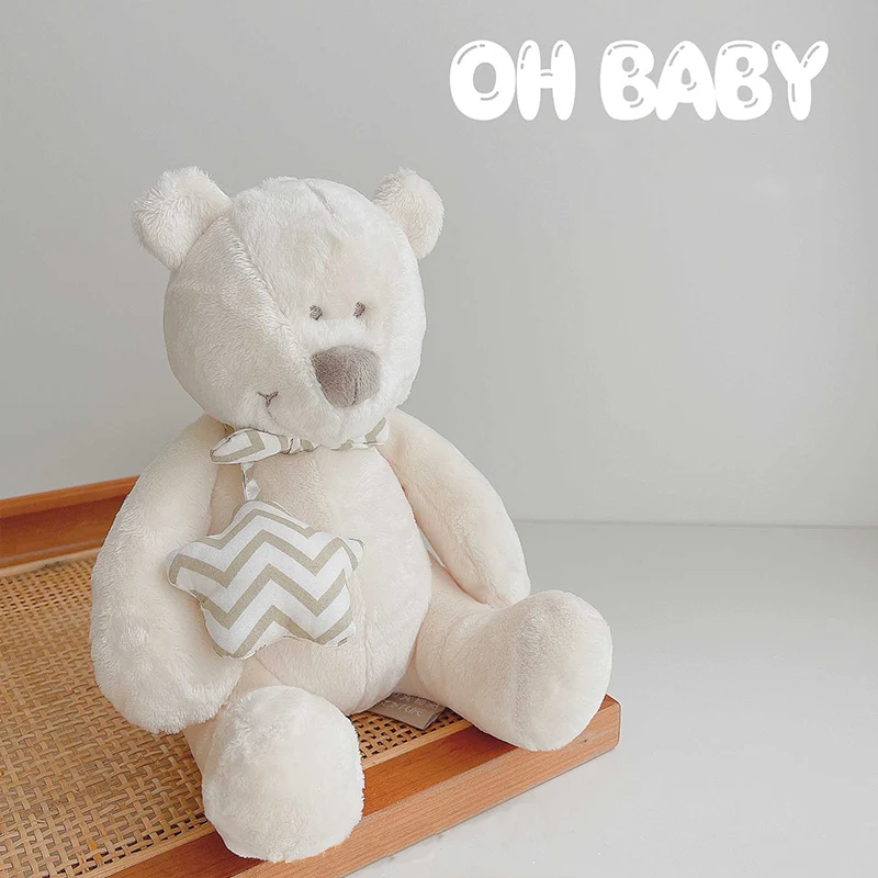 20cm Soft Cream Bears Stuffed High Quality Classic White Teddy Bear Plush Toys Cute Baby Appease Dolls Lovely Gift for Children