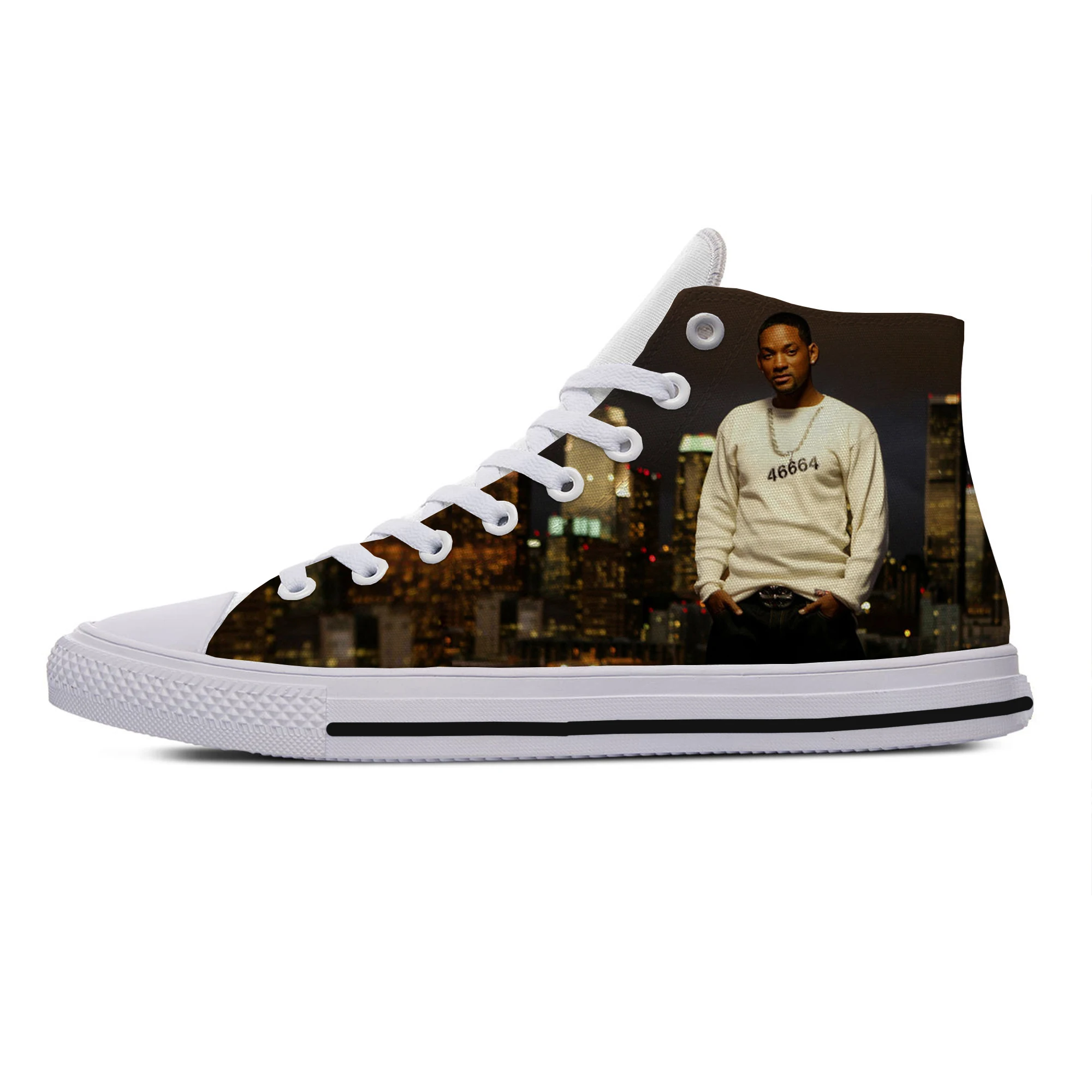 Sapatos casuais para homens e mulheres, Will Smith High Top, sapatos de bordo mais recentes, tênis Handwork, moda legal, engraçado, novo, verão, alta qualidade