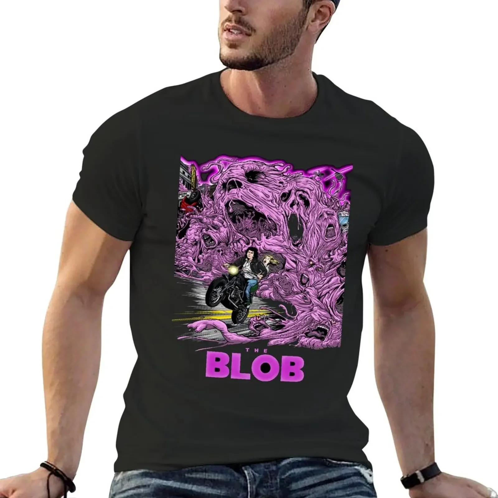 

The Blob Scariest Movie Vintage 80s T-Shirt basketball graphic tees tops street wear heavyweights shirts graphic tee men