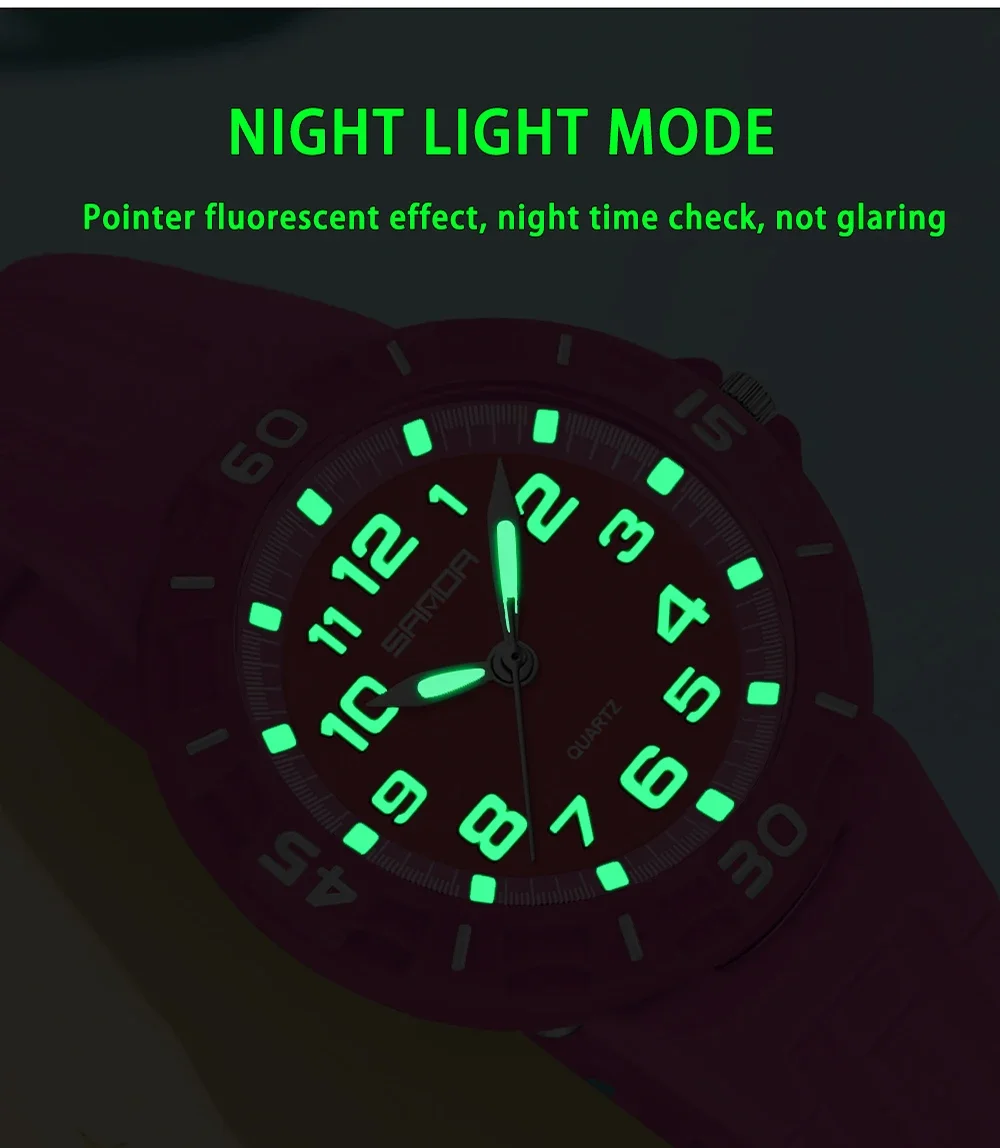 SANDA 6386 Student Quartz Watch 50m Waterproof Luminous Durable Sports Watch for Men and Women Simple and Elegant
