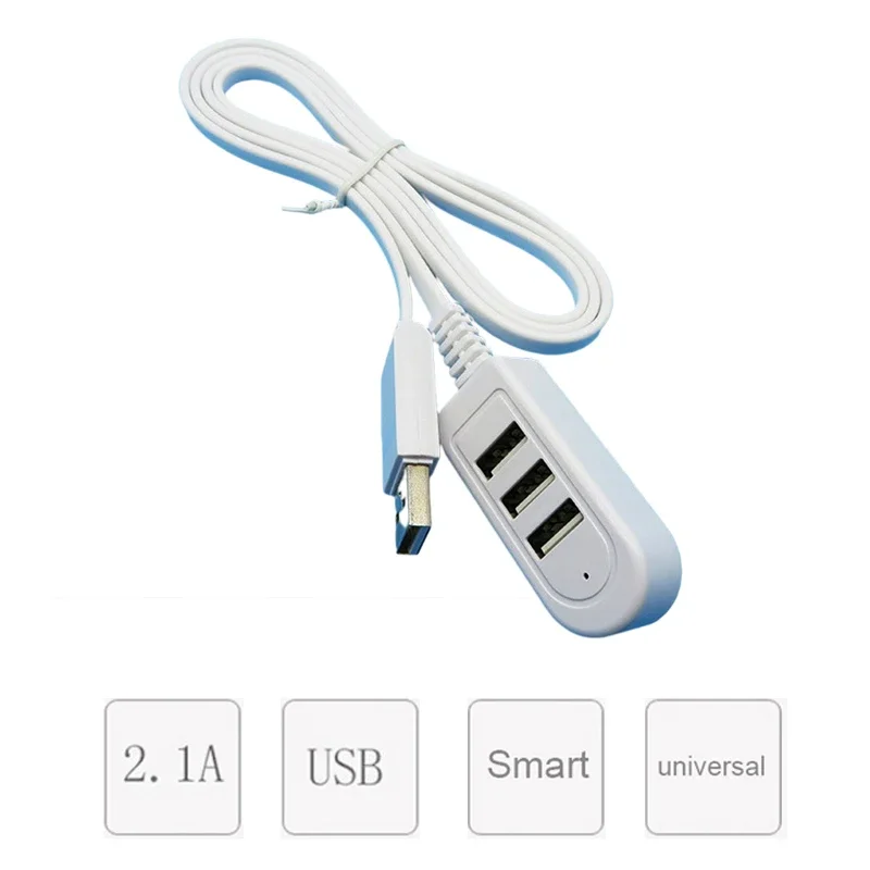 1.2M USB cable Extension Charger Line Hub More than USB Splitter New Style 3 USB HUB Charging Cable Fast Charge USB Extension