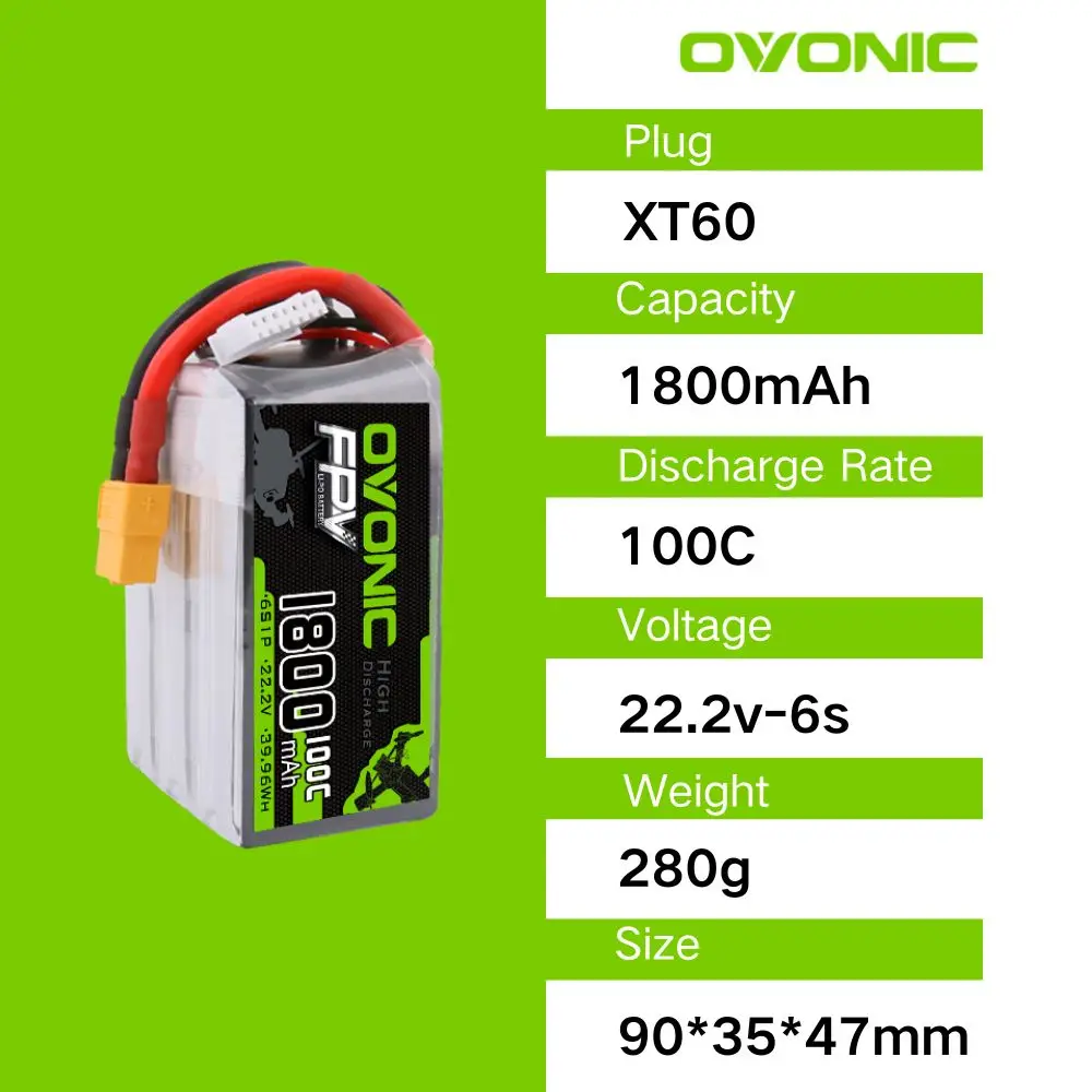 4 × Ovonic 80C 4S 850mAh Lipo Batterie 14.8V avec Prise XT30 pour Cinewh