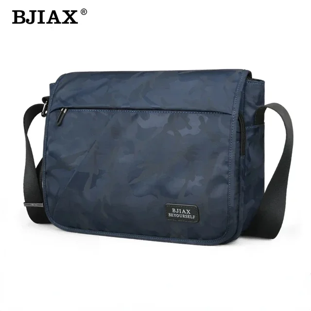 BJIAX duża pojemność torba męska torba Crossbody pozioma na tkanina nylonowa typu Oxford ramię torba męska płócienny plecak listonosz