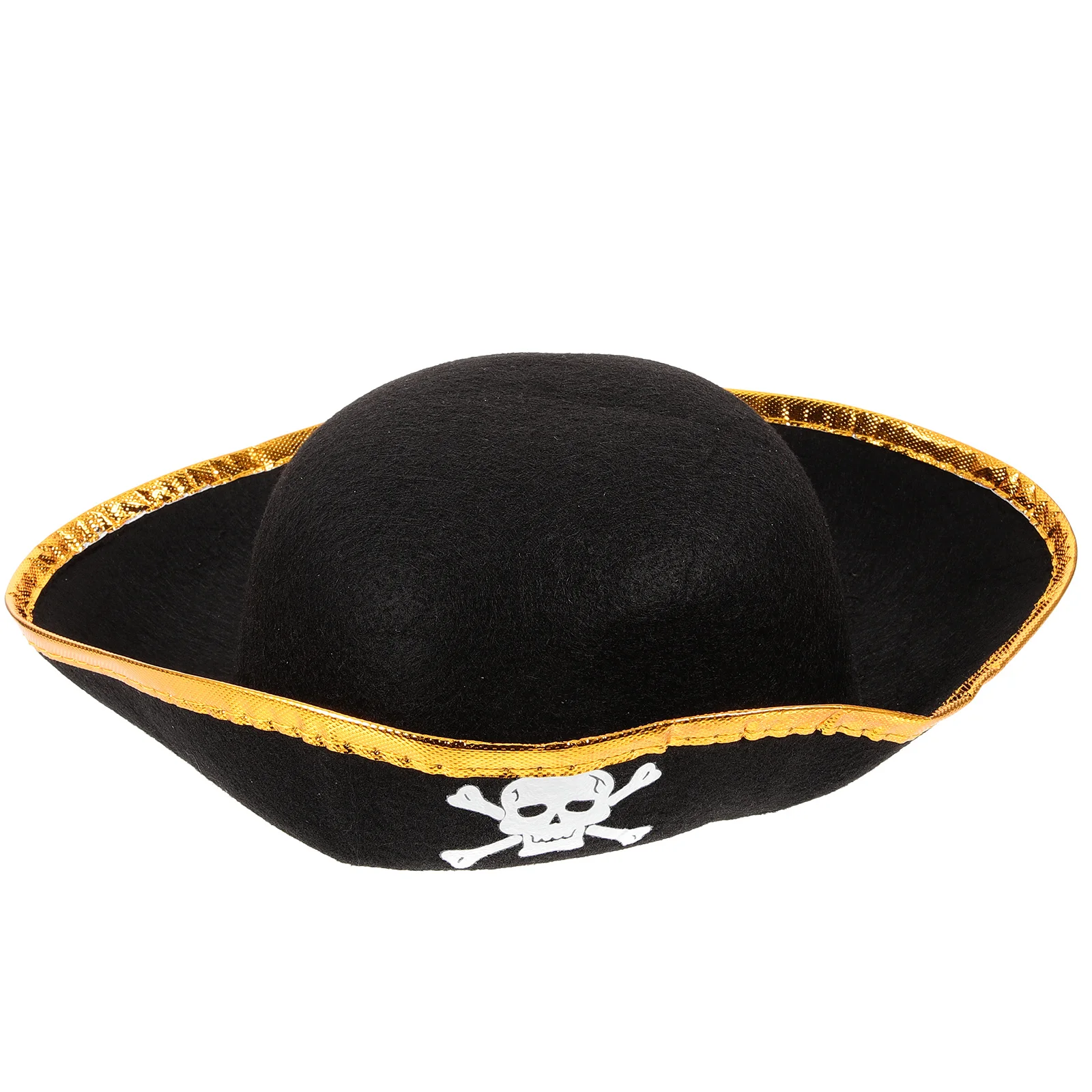 

1 pc Pirate Hat Skull Print Gold Fillet Halloween Kids Costume Party Accessory Set Pretend Play Masquerade Outdoor Activity