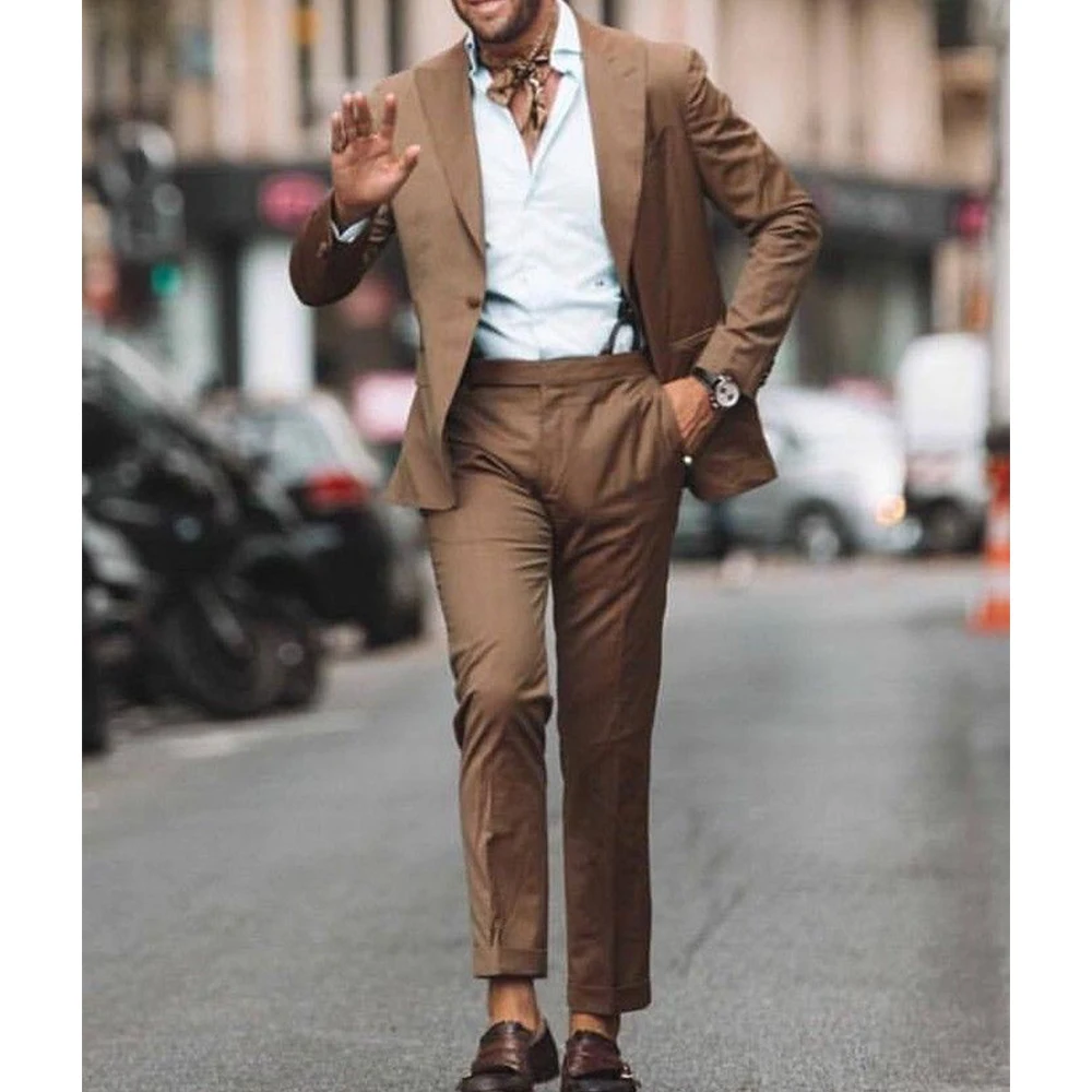 

Men Suit 2 Piece Set Single Breasted Slim Fit Stylish Casual Formal Blazer Pants Elegant Comfortable Office Wedding Business Out