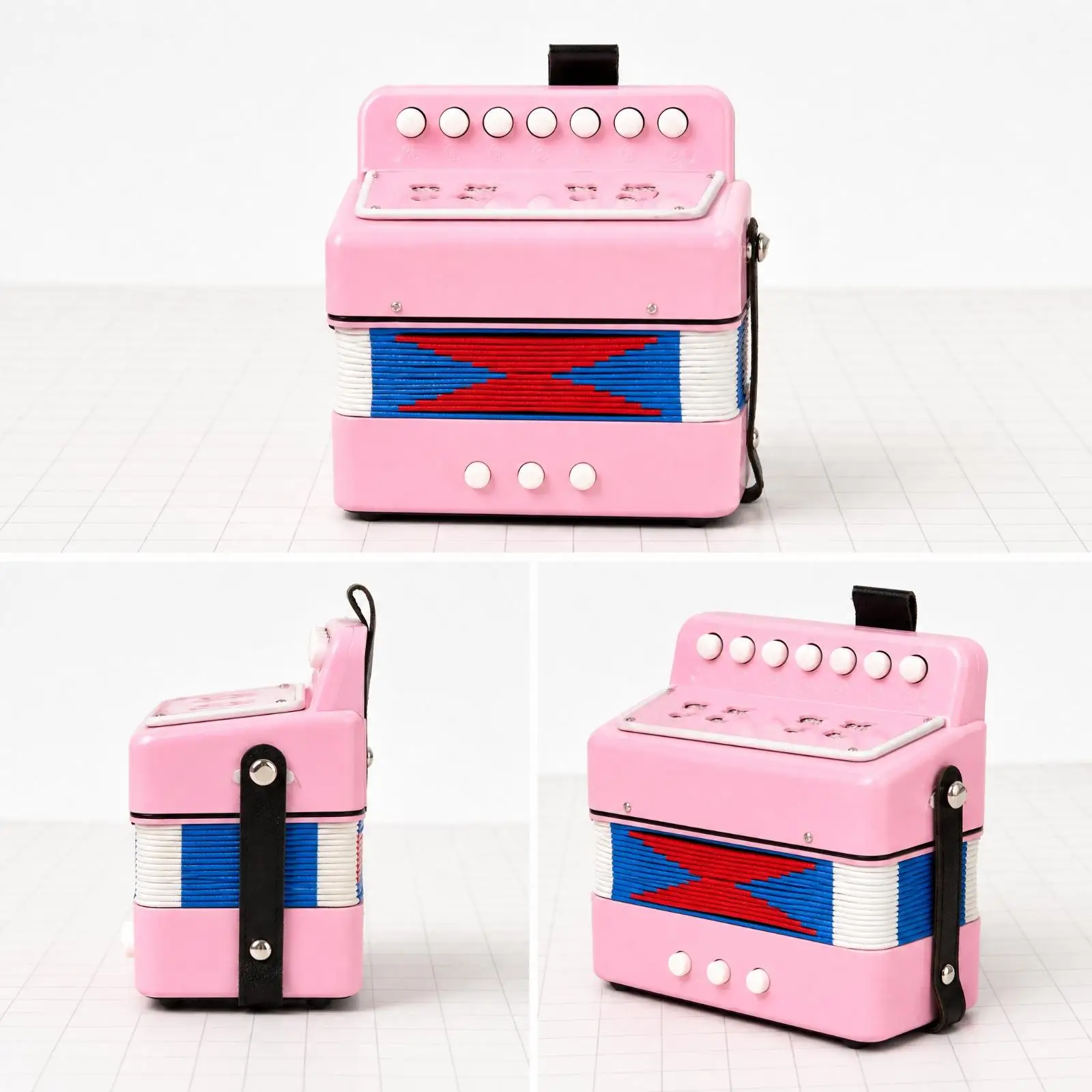 Children Mini Accordion Instrument with Shoulder Strap for Toddler Creative Play and Home Use