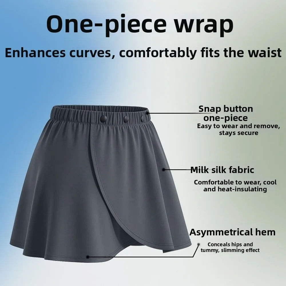 

Прочные балетные юбки с высокой талией, асимметричным подолом и боковым разрезом, дышащая юбка-обертка для танцев, балета, йоги и бега