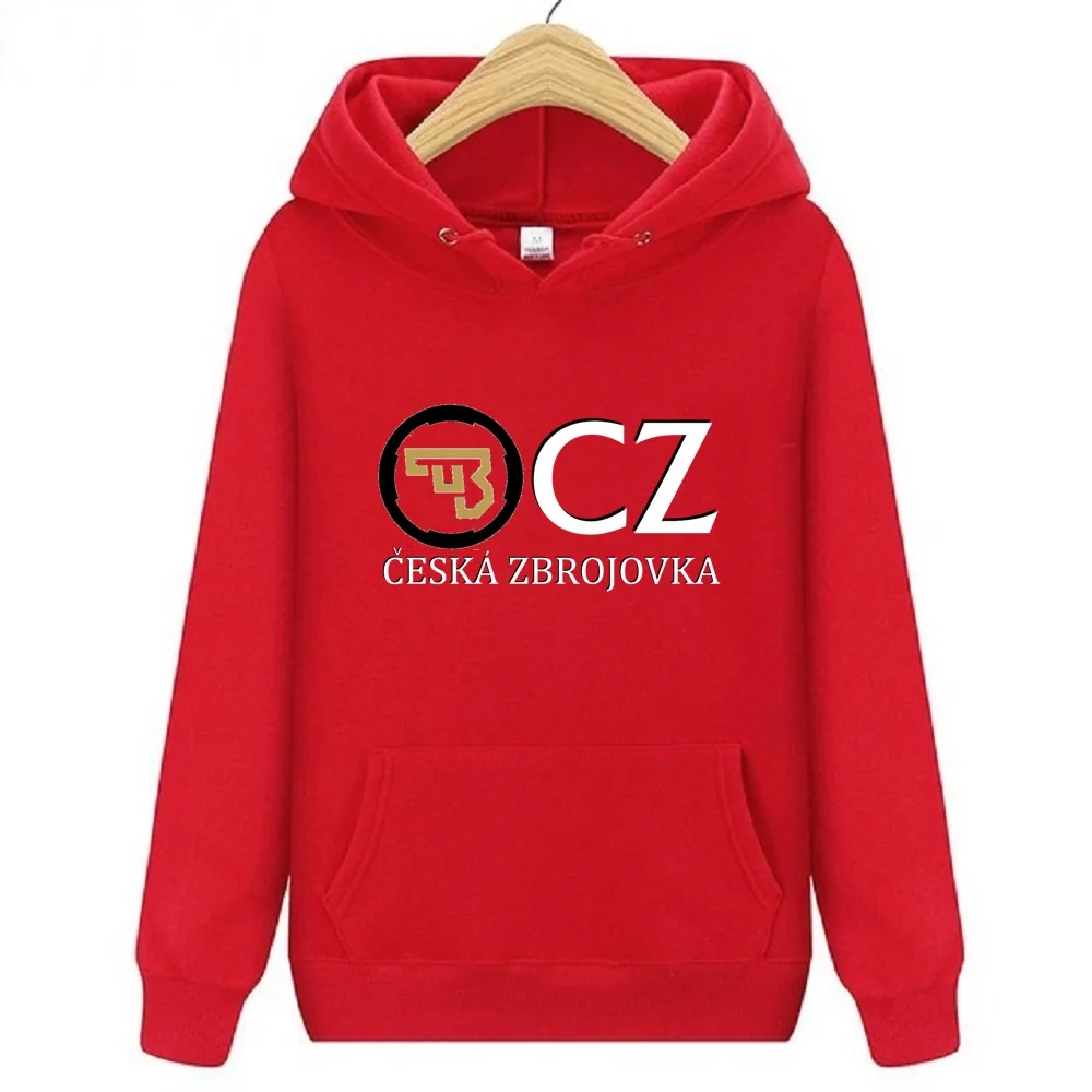 CZ Ceska Zbrojovka Firearms Men\'s Hoodie Wool Warm Men\'s Sweatshirt Street Wear Men\'s Loose Breathable Pullover Hoodie