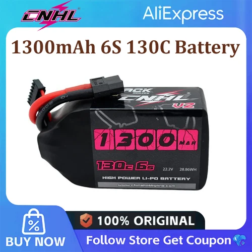 Batería Lipo CNHL 1300mah 6S 22,2 V 130C con enchufe XT60 para Quadcopter Drone avión RC FPV helicóptero