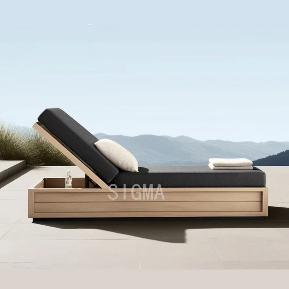 Luxury Leisure Outdoor Furniture Garden Swimming Sun Lounger Customized Outdoor Chaise Lounge Sunbed