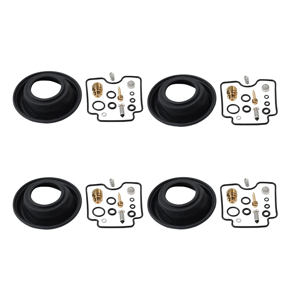 4 Sets Motorcycle Carb Carburetor Repair Kit Diaphragm For Yamaha FZS1000 FAZER FZ-1 2001 2002 2003 2004 2005