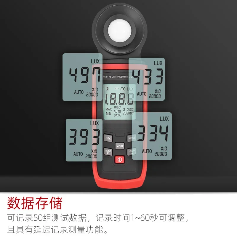 Digital Illuminometer TA8123 Light Meter High Precision Illuminometer Light Meter Luminance Meter