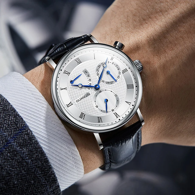 GuanQin 16261 fully automatic mechanical watch waterproof fashion luminous tourbillon men s watch AliExpress