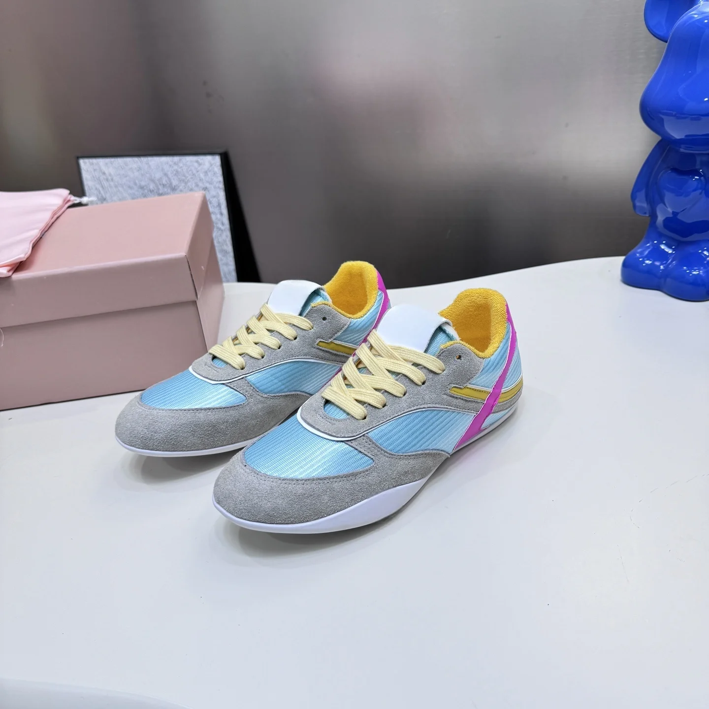 

Retro German training shoes color matching flat lace-up breathable and comfortable casual women's shoes