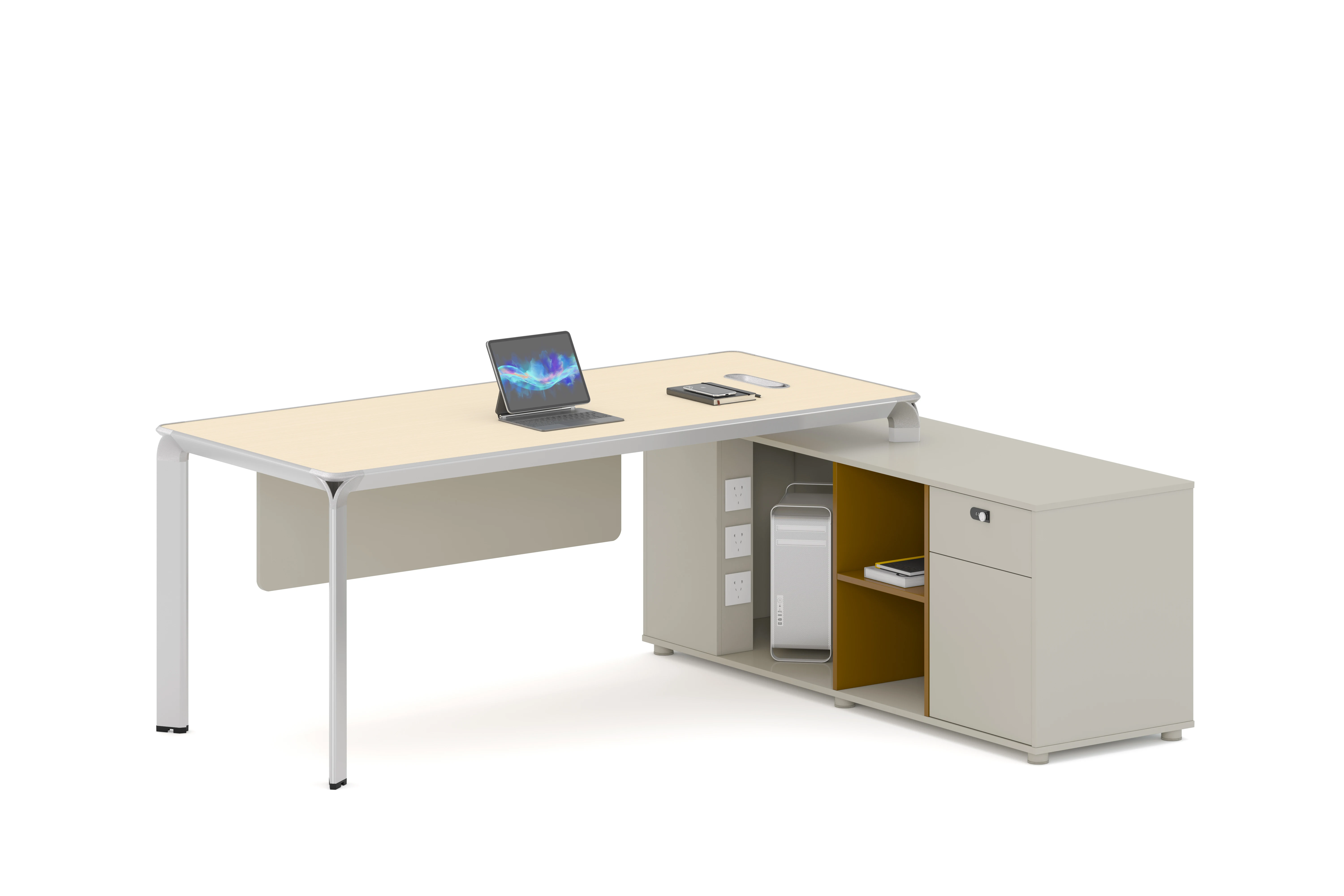 Wholesale Adjustable Modern L-Shape Office Table-Multi-Functional Design For Hotel & Commercial Use