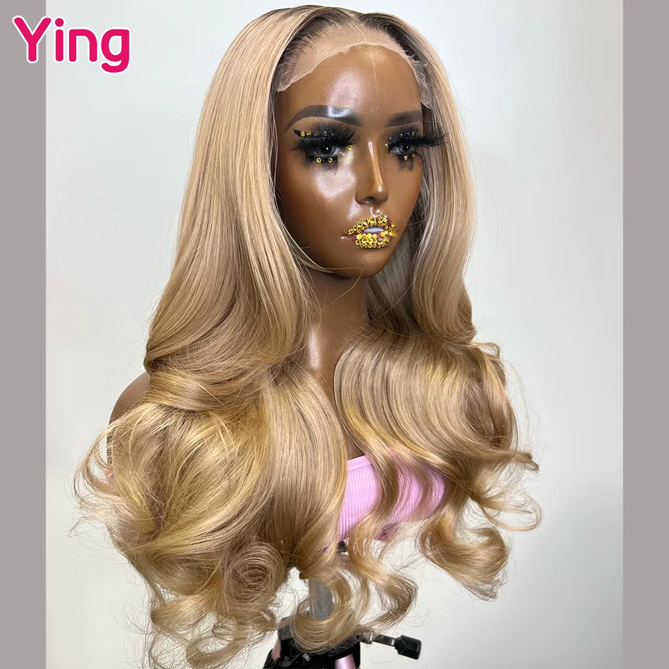 

#27 Honey Blonde Omber Body Wave 13x4 13x6 Lace Frontal Human Hair Wig PrePlucked Brazilian Remy Ready Go Wigs For Black Women