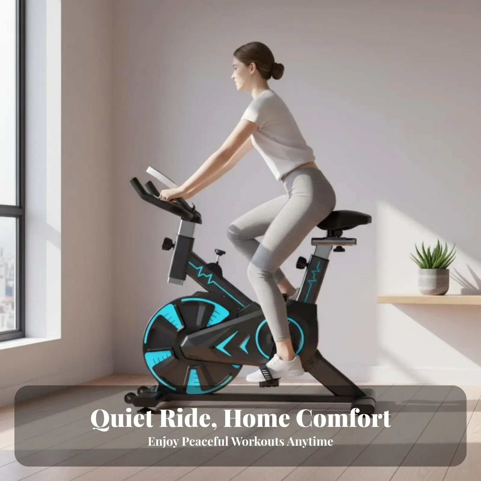 Bicicleta Ergométrica Rotativa, Bicicleta de Fitness Silenciosa para Casa, Equipamento Interno, Suporte Multi-Triangular, Fornecimento Transfronteiriço