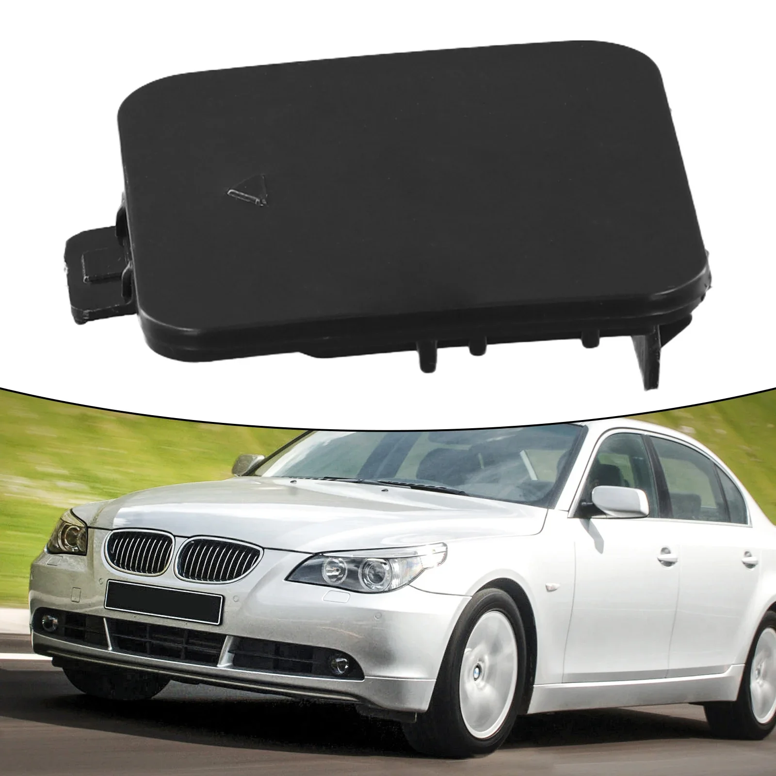 

Front Bumper Tow Hook Cap Cover For BMW Pre-LCI 04-07 E60 E61 5 Series X3 03-10 Tow Eye Cap Trailer Traction Cover Clamshell