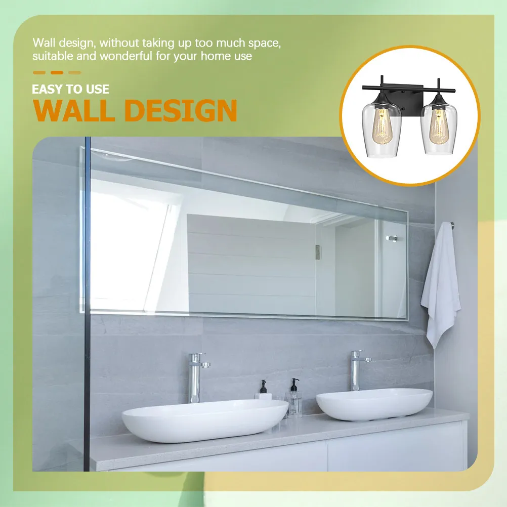 

Retro Bathroom Lights 2-Light Fixture Over Mirror Industrial Style Wall Lamps for Home Decor Bathroom Lights Over Mirror