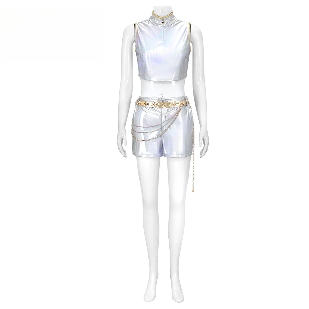 

Adult Women Halloween Costume Cosplay Rumi Movie Kpop Demon Golden Sexy Idol Uniform Theme Party Role Playing Suit