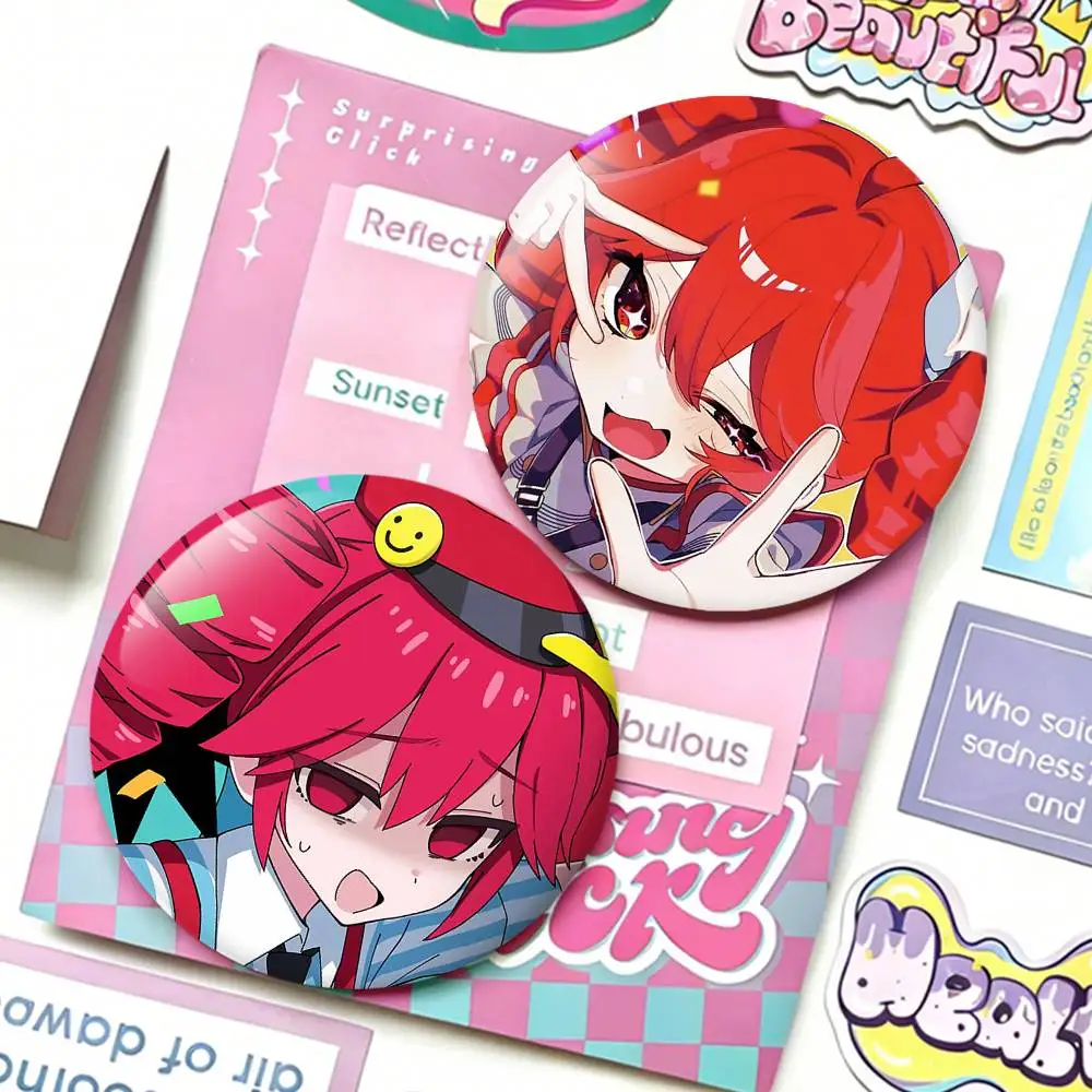 

Cute Girl K-Kasane T-Teto Laser Badge Creative Pins Brooch for Bag Clothes Hat Decor Gifts Fans Collect